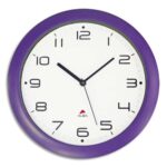 ALBA Horloge murale Hornew silencieuse Prune, pile AA non fournie - Diamètre 30 cm