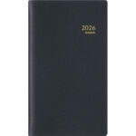 BREPOLS Agenda Janvier à Décembre GENOVA Notaplan 702, spiralé, 1 semaine sur 2 pages, 8,9x16cm noir