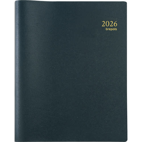 552226_d1-1.jpg BREPOLS Agenda Janvier à Décembre GENOVA timing, spiralé, 1 semaine sur 2 pages, 17,1x22cm noir – Image 1