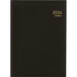 BREPOLS Agenda Janvier à Décembre LIMA Euro 224, relié, 1 jour par page, sextilingue, 14,8x21cm noir