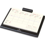 OBERTHUR Semainier Socle Noir + Bloc UP TO DATE,Janvier à Décembre, format 23,5 x 17,5 cm