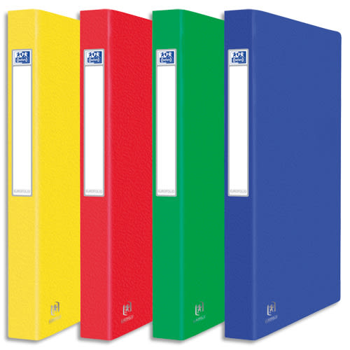 554839_d1.jpg OXFORD Classeur 2 anneaux EUROFOLIO en carte lustrée 7/10e, dos 3,5 cm. Coloris assortis – Image 1