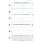 EXACOMPTA Recharge EXATIME 14 horizontale, 8,1x12,6cm. 16 mois : Sept à Déc 25, 1 semaine sur 2 pages