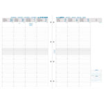 EXACOMPTA Recharge EXATIME 29 verticale, 21x29,7 cm. Janvier à Décembre 25, 1 semaine sur 2 pages