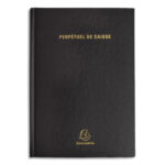 EXACOMPTA Agenda Perpétuel recettes/dépenses,Janvier à Décembre - format 15 x 21 cm couverture Noir