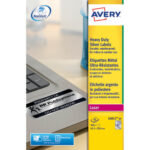 AVERY Boîte de 540 étiquettes ultra résistante métalliques 63.5X29.6mm impression Laser L6011-20