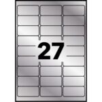 AVERY Boîte de 540 étiquettes ultra résistante métalliques 63.5X29.6mm impression Laser L6011-20 – Image 2