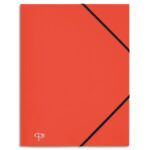 PERGAMY Chemise 3 rabats et élastique en polypropylène 4/10e Rouge