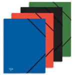 PERGAMY Chemise 3 rabats et élastique en polypropylène 4/10e coloris assortis