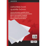 PERGAMY Carnet quadrillé 5x5mm format 21x29,7cm. 50 feuilles autocopiantes en dupli