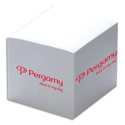 581807_d1-1.jpg PERGAMY Cube 9 x 9 x 8 cm de 6feuilles papier Blanc – Image 1