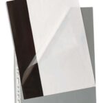 PERGAMY Boîte de 100 pochettes à ouverture en coin en polypropylène 9/100e, perforation 11 trous