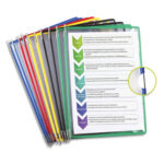 DJOIS BY TARIFOLD Paquet de 10 poches pour pupitre - Format A4 en PVC, coloris assortis