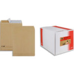 GPV Boîte de 250 pochettes kraft auto-adhésif 120 grammes 3 soufflets format 229 x 324 C4