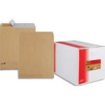 GPV Boîte de 250 pochettes à 3 soufflets auto-adhésives 280 x 375