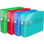 OXFORD Classeur à fiches Color Life en carte pelliculée 2 anneaux. Dos 3,5cm. Format A6. Coloris assortis