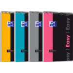 OXFORD Etudiant Bloc EASY NOTE spiralé couverture polypro 160 pages 5x5 21x31,5 avec appli SOS NOTES
