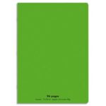 CONQUERANT C9 Cahier piqûre 17x22cm 96 pages 90g grands carreaux Seyès. Couverture polypropylène Vert