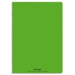CONQUERANT C9 Cahier piqûre 21x29,7cm 96 pages 90g grands carreaux Seyès. Couverture polypropylène Vert