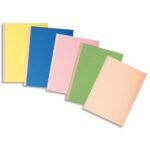 EXACOMPTA Paquet de 10 chemises à dos toilé, carte 320 grammes, dos 3cm, 24x32cm, coloris assortis