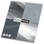 CALIPAGE Cahier piqûre 17x22 96 pages grands carreaux 90g. Couverture carte assortie