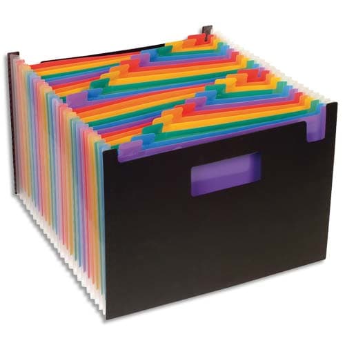 602623_d1.jpg VIQUEL Trieur Seatcase Rainbow 24 compartiments, en polypro 7/10e, 2 poignées, Noir intérieur multicolore – Image 1