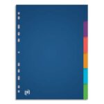 OXFORD Intercalaire Color Life, 6 positions en polypropylène translucide 3/10e. Format A4+. Assortis