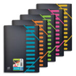 OXFORD Trieur STUDENT 12 positions en polypropylène opaque. Fermeture par élastique. Coloris assortis