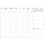 QUO VADIS Agenda EU09/09 d'Août à Août 1S/2P, format A4 : 21 x 29,7 cm couverture grainée Noir