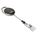 DURABLE Boîte 10 Enrouleurs Style avec lanière bouton pression - cordon rétractable 80cm - Noir