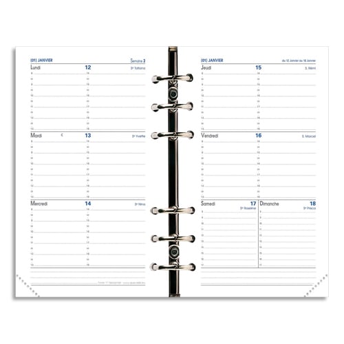 606565_d1-1.jpg QUO VADIS Recharge Timer format 17, Septembre à Décembre à l'horizontale papier Blanc 10x17 cm – Image 1