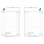 EXACOMPTA Recharge pour classeur Caisse perpétuel 1 jour par page,Janvier à Décembre - 16x24cm