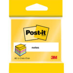 POST-IT Mini bloc cube 400 feuilles 5.1x5.1cm couleur ultra – Image 2