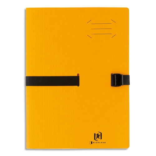 617494_d1.jpg OXFORD Chemise à sangle BICOLOR, fermeture Clip'n go, en carte souple 5/10e, 390g. Coloris Orange – Image 1