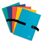 OXFORD Chemise à sangle BICOLOR, fermeture Clip'n go, en carte souple 5/10e, 390g. Coloris Assortis