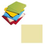 CLAIREFONTAINE Paquet de 25 cartes 210g POLLEN 16x16cm. Coloris Ivoire