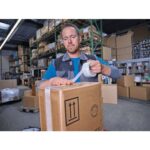 TESA Adhésif d'emballage en PVC colle caoutchouc naturel 65 microns - H50 mm x L66 mètres Transparent – Image 2