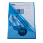 EXACOMPTA Boîte de 100 pochettes coin en PVC 14/100 ème. Coloris Bleu. – Image 4