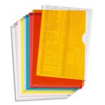 EXACOMPTA Boîte de 100 pochettes coin en PVC 14/100 ème. Coloris cristal. – Image 2