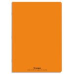 CONQUERANT C9 Cahier piqûre 21x29,7cm 96 pages 90g grands carreaux Seyès. Couverture polypropylène Orange