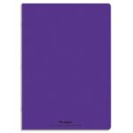CONQUERANT C9 Cahier piqûre 24x32cm 96 pages 90g grands carreaux Seyès. Couverture polypropylène Violet