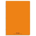 CONQUERANT C9 Cahier piqûre 24x32cm 96 pages 90g grands carreaux Seyès. Couverture polypropylène Orange