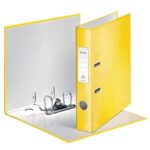LEITZ Classeur à levier WOW 180°, A4, 8 cm, carton pelliculé, coloris Jaune – Image 2