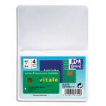 OXFORD Etuis pour 4 cartes de crédit, 6,5 x 19,5 cm, PVC 30/100eme