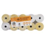EXACOMPTA Bobine caisse standard 76x70x12mm 25 mètres, papier 2 plis Blanc/Jaune chimique autocopiant 57g – Image 2
