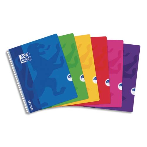 668608_d1-1.jpg OXFORD Cahier OpenFlex spirale 180 pages 24x32cm grands carreaux Seyès. Couverture polypro – Image 1