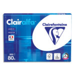 CLAIREFONTAINE Ramette de 500 feuilles papier Blanc CLAIRALFA 80 grammes format A4 1979