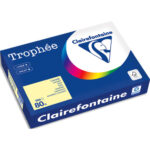 CLAIREFONTAINE Ramette de 500 feuilles papier couleur TROPHEE 80 grammes format A4 canari 1977