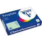 CLAIREFONTAINE Ramette de 500 feuilles papier couleur TROPHEE 80 grammes format A3 Vert 1882