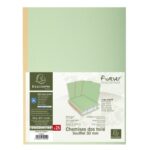 EXACOMPTA Paquet de 25 chemises à dos toilé, carte 320 grammes, dos 3cm, 24x32cm, coloris Vert – Image 3